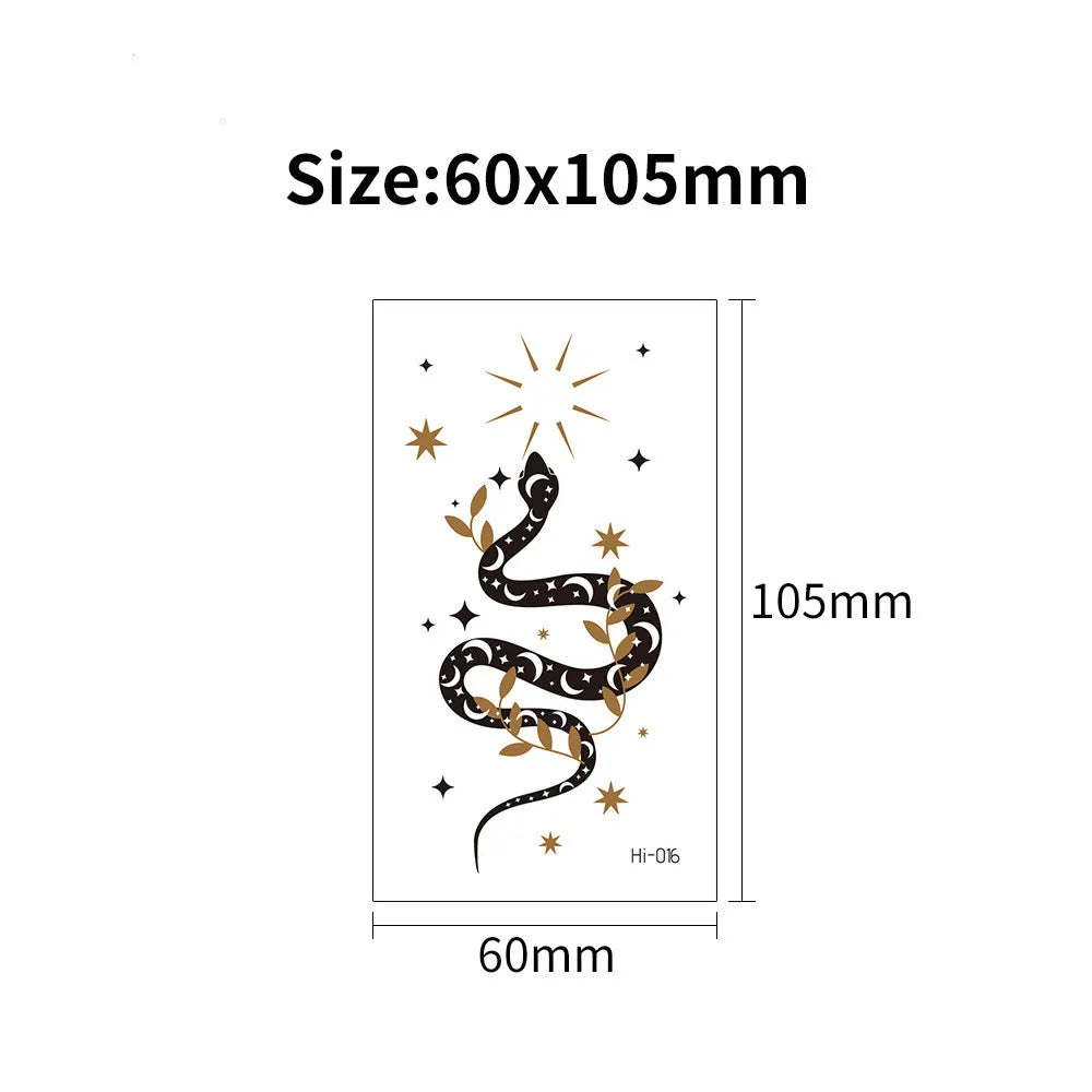 Luminous Tattoo Stickers for Women Arm Face Glowing Tattoos Body Art Tattoos Snake Butterfly Electric Syllable Party Tattoo 2022