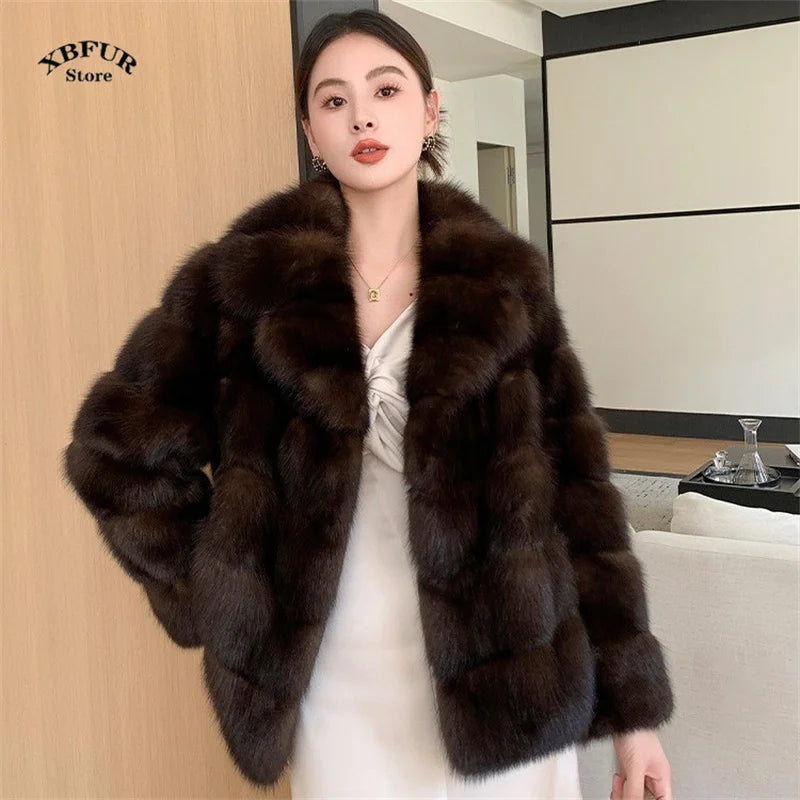2024 Winter Outerwears Fashion Faux Fur Coat Long Fur Coat Women Thick Warm Outerwear Furs Women Fluffy Faux Fur Jacket Female