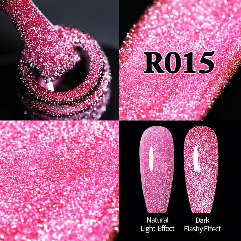 UR SUGAR 7.5ml Champagne Silver Reflective Glitter Gel Nail Polish Laser Sparkling Hybird Soak Off Nail Art UV LED Varnishes