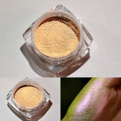 10g/Bottle Pearls White Nail Pigment Glitter Aurora Nail Powder Purple Chrome Glitter Pigment Dust UV Manicure Dip Powder