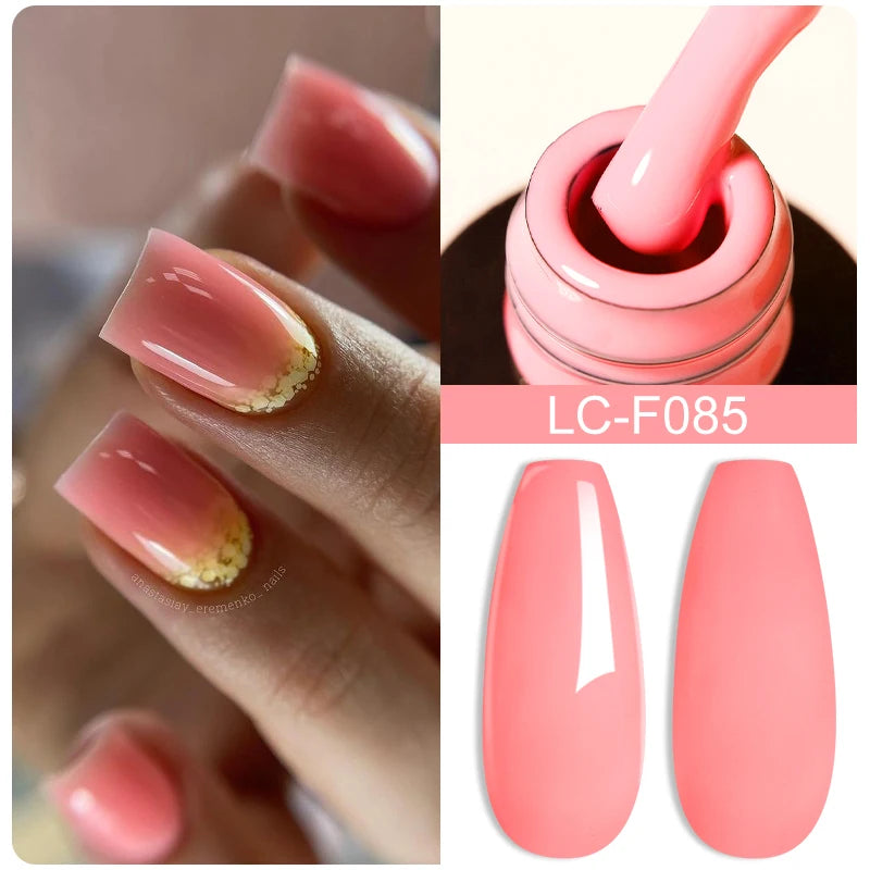 LILYCUTE Nude Glitter Color Sparkling Gel Nail Polish Spring Long Lasting For Manicure Soak Off Nail Base Top Coat Gel Varnish