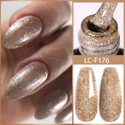 LILYCUTE Nude Glitter Color Sparkling Gel Nail Polish Spring Long Lasting For Manicure Soak Off Nail Base Top Coat Gel Varnish