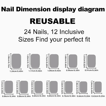 24Pcs/Set Wearable False Nails for Girls Women Removable Solid Color Short Fake Nails Art Finished Simple White Press on Nail