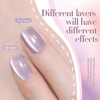 BORN PRETTY 10ml Sparkling Water Light Cat Magnetic Gel Nail Polish Vernis Semi Permanent Soak Off Crystal Gel Polish For Nails