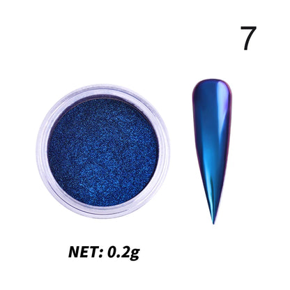 1Box Nail Mirror Glitter Powder Metallic Colorful Dust Metal Effect Nail Glitter Gold Nail Art UV Gel Polish Chrome Flakes Dust