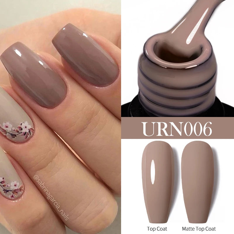 UR SUGAR 7.5ml Glitter Nude Color Nail Gel Polish Semi-permanent Varnish Soak Off Nail Art Base Top Coat UV LED Gel Manicure