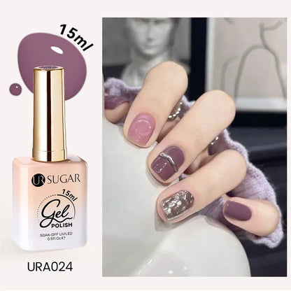 UR SUGAR 15ml Cafe Brown Series Color Gel  Autumn Colors Gel Varnishes All For Nails Soak Off UV LED Semi Permanent Nail Art