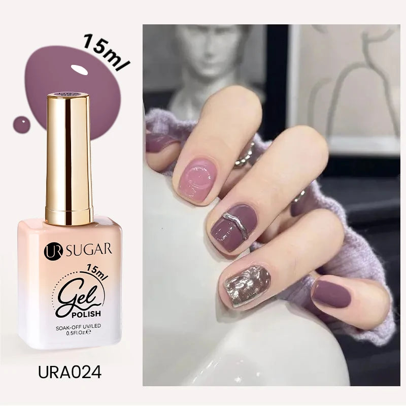 UR SUGAR 15ml Cafe Brown Series Color Gel  Autumn Colors Gel Varnishes All For Nails Soak Off UV LED Semi Permanent Nail Art