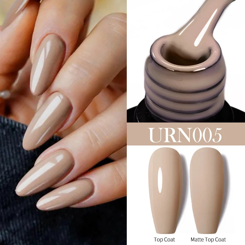 UR SUGAR 7.5ml Glitter Nude Color Nail Gel Polish Semi-permanent Varnish Soak Off Nail Art Base Top Coat UV LED Gel Manicure