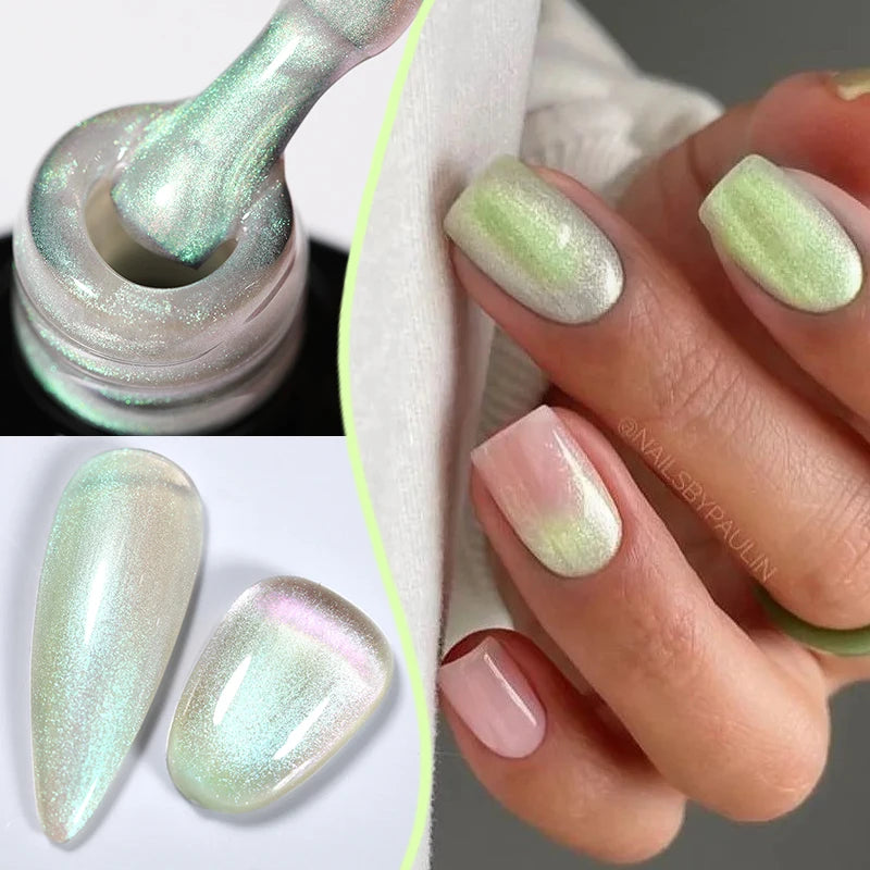 UR SUGAR 7ml Aurora Rubber Base Gel Nail Polish Sparking Glitter Chrome Semi Permanent Soak Off UV LED Nail Art Supplies Vernis