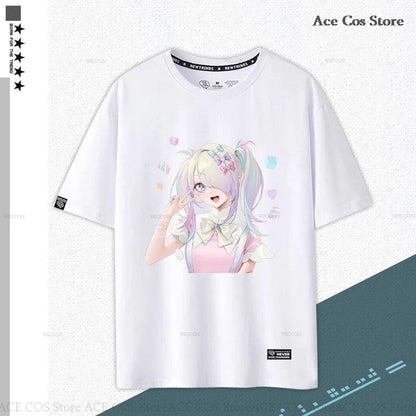 NEEDY GIRL OVERDOSE Kangel Rain Black T-shirt Jirai Kei Graphic Ita Tee Unisex Outfit Top Short Sleeve Kawaii Doujin Clothes