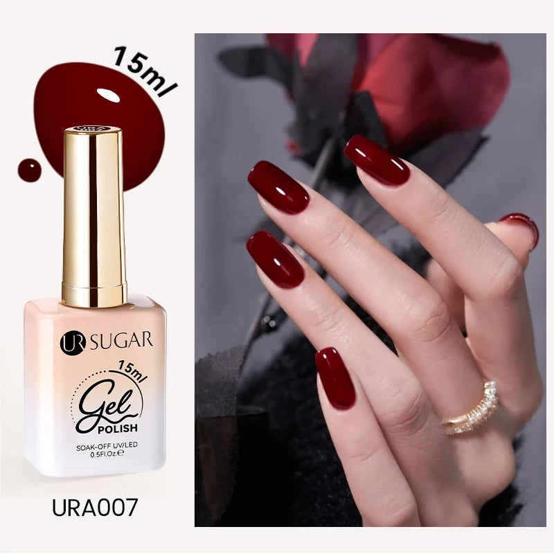 UR SUGAR 15ml Cafe Brown Series Color Gel  Autumn Colors Gel Varnishes All For Nails Soak Off UV LED Semi Permanent Nail Art
