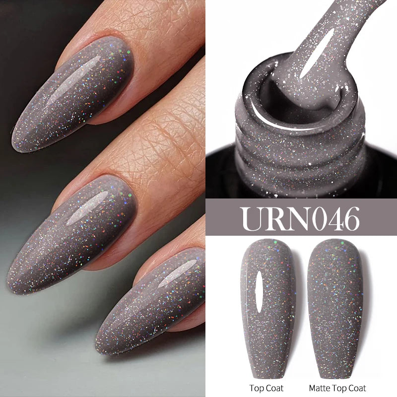 UR SUGAR 7.5ml Glitter Nude Color Nail Gel Polish Semi-permanent Varnish Soak Off Nail Art Base Top Coat UV LED Gel Manicure