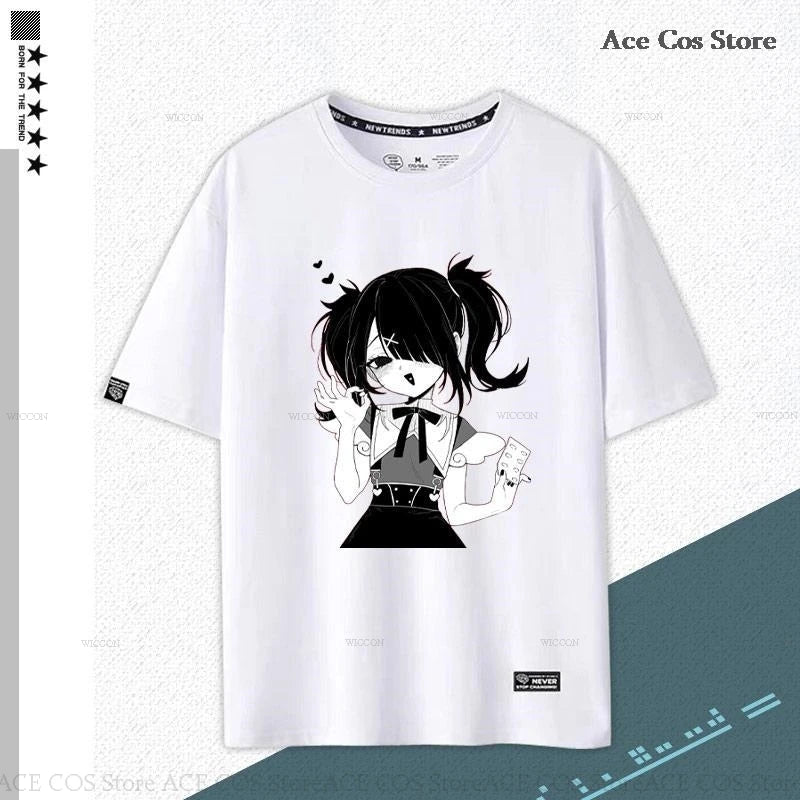 NEEDY GIRL OVERDOSE Kangel Rain Black T-shirt Jirai Kei Graphic Ita Tee Unisex Outfit Top Short Sleeve Kawaii Doujin Clothes