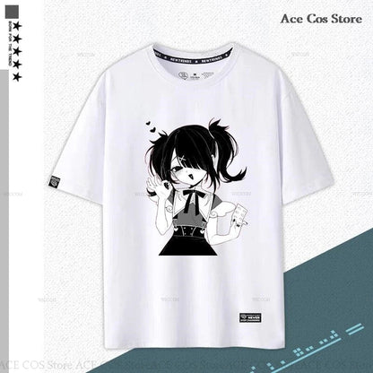 NEEDY GIRL OVERDOSE Kangel Rain Black T-shirt Jirai Kei Graphic Ita Tee Unisex Outfit Top Short Sleeve Kawaii Doujin Clothes