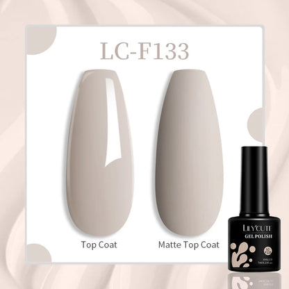 LILYCUTE 7ML Gel Nail Polish Brown Earth Coffee Color Series Semi Permanent UV Gel Chocolate Autumn Winter Nail Art Gel Varnish