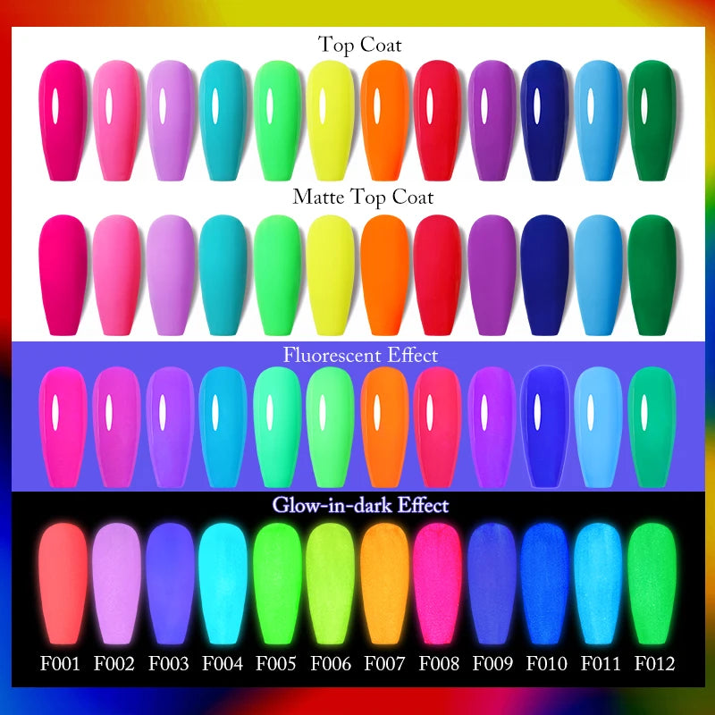 UR SUGAR Green Fluorescent Glow-in-dark Gel Nail Polish Neon UV LED Nails Gel Soak Off Gel Varnish Luminous Nail Art Gel