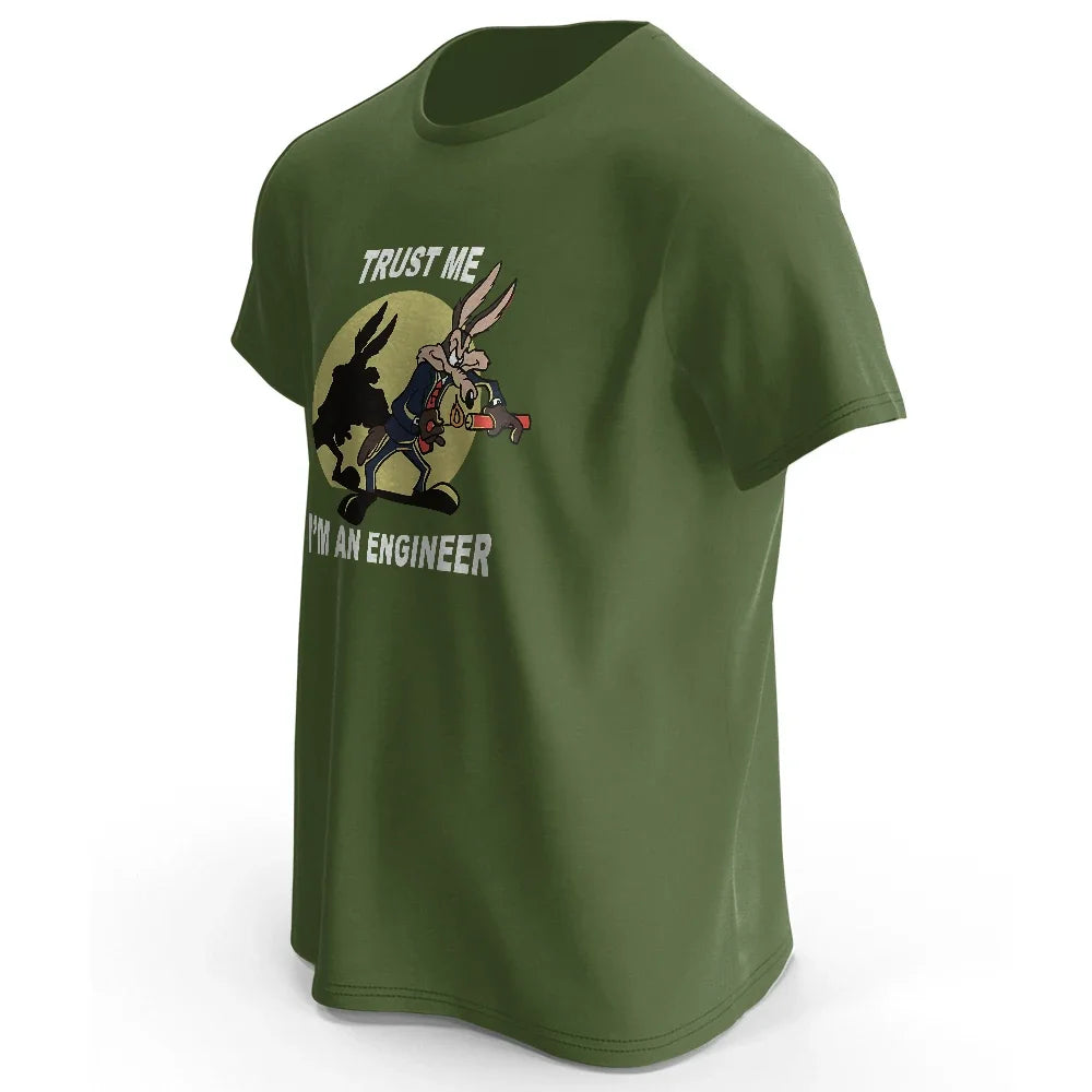 Trust Me I Am an Engineer Printed 100% Cotton Y2k Classic Funny T-Shirt For Men Women Sportswear Tops Tees