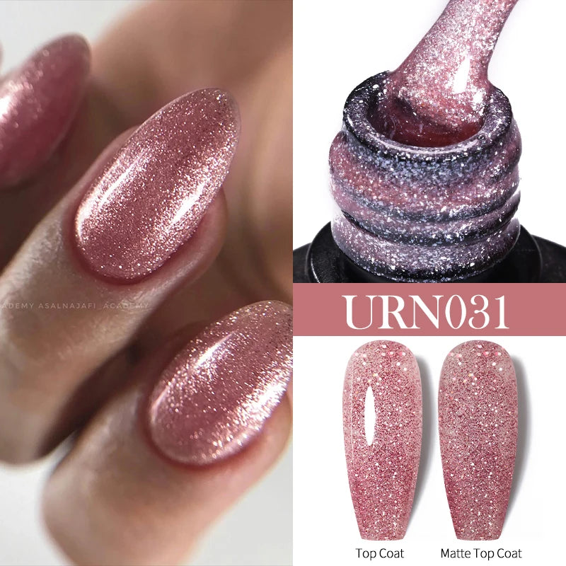 UR SUGAR 7.5ml Glitter Nude Color Nail Gel Polish Semi-permanent Varnish Soak Off Nail Art Base Top Coat UV LED Gel Manicure