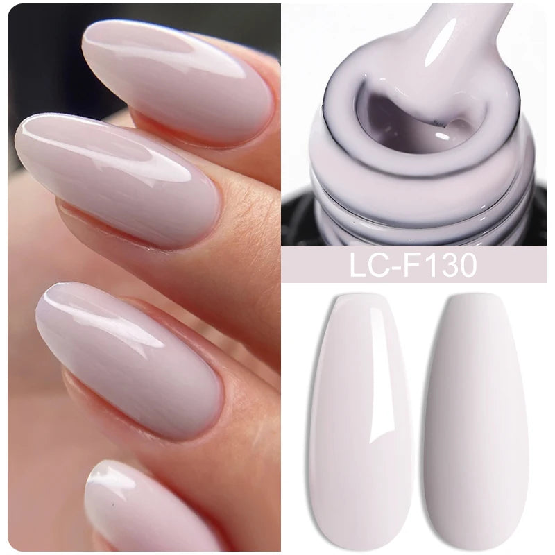 LILYCUTE Nude Glitter Color Sparkling Gel Nail Polish Spring Long Lasting For Manicure Soak Off Nail Base Top Coat Gel Varnish