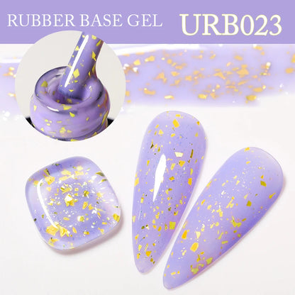 UR SUGAR 7ml Nude Pink Glitter Rubber Base Gel Polish Sparking Sequins Semi Permanent Soak Off Nail Art Varnish All For Manicure