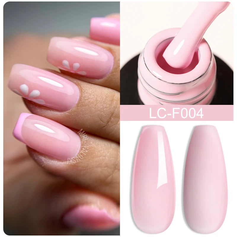 LILYCUTE Nude Glitter Color Sparkling Gel Nail Polish Spring Long Lasting For Manicure Soak Off Nail Base Top Coat Gel Varnish