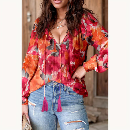 V Neck Long Sleeves Fashion Loose Cool Casual Wind Pullover