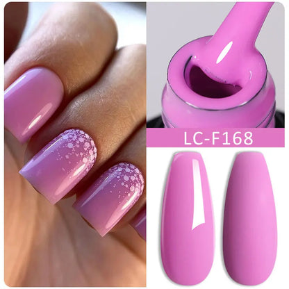 LILYCUTE Nude Glitter Color Sparkling Gel Nail Polish Spring Long Lasting For Manicure Soak Off Nail Base Top Coat Gel Varnish