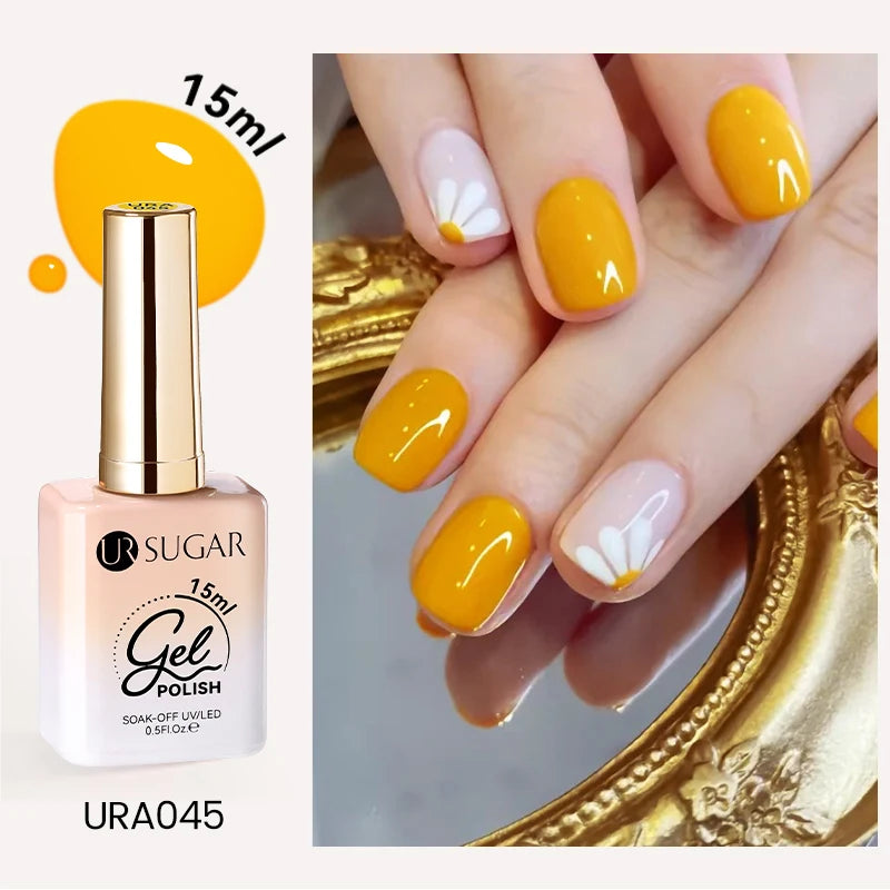 UR SUGAR 15ml Cafe Brown Series Color Gel  Autumn Colors Gel Varnishes All For Nails Soak Off UV LED Semi Permanent Nail Art