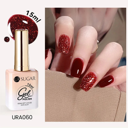 UR SUGAR 15ml Cafe Brown Series Color Gel  Autumn Colors Gel Varnishes All For Nails Soak Off UV LED Semi Permanent Nail Art