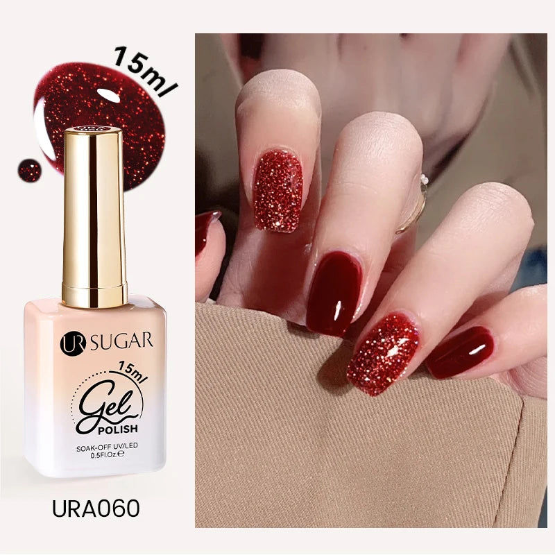 UR SUGAR 15ml Cafe Brown Series Color Gel  Autumn Colors Gel Varnishes All For Nails Soak Off UV LED Semi Permanent Nail Art