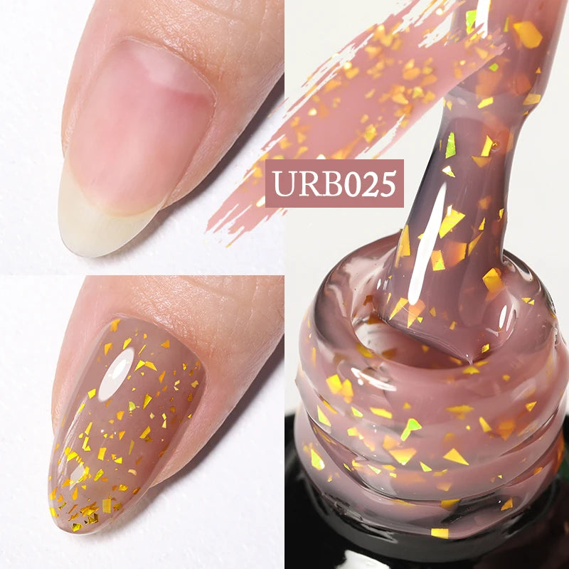 UR SUGAR 7ml Aurora Rubber Base Gel Nail Polish Sparking Glitter Chrome Semi Permanent Soak Off UV LED Nail Art Supplies Vernis