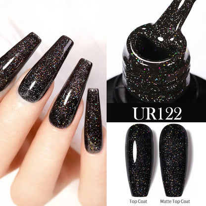 UR SUGAR 7.5ml Glitter Nude Color Nail Gel Polish Semi-permanent Varnish Soak Off Nail Art Base Top Coat UV LED Gel Manicure