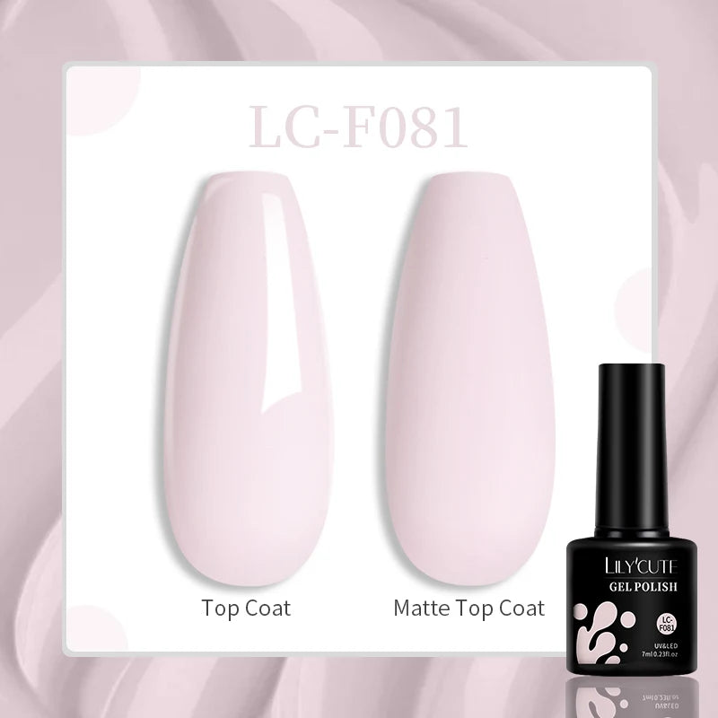 LILYCUTE Nude Glitter Color Sparkling Gel Nail Polish Spring Long Lasting For Manicure Soak Off Nail Base Top Coat Gel Varnish