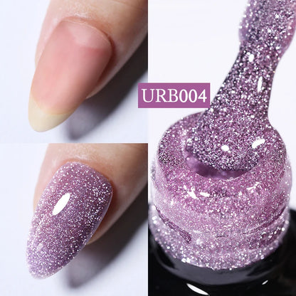 UR SUGAR 7ml Aurora Rubber Base Gel Nail Polish Sparking Glitter Chrome Semi Permanent Soak Off UV LED Nail Art Supplies Vernis