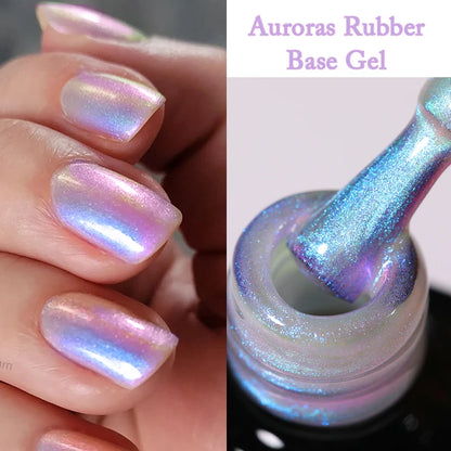 UR SUGAR 7ml Aurora Rubber Base Gel Nail Polish Sparking Glitter Chrome Semi Permanent Soak Off UV LED Nail Art Supplies Vernis