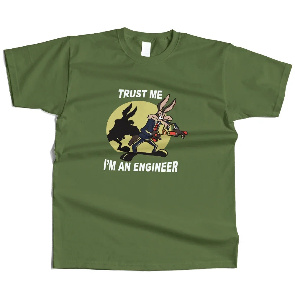 Trust Me I Am an Engineer Printed 100% Cotton Y2k Classic Funny T-Shirt For Men Women Sportswear Tops Tees