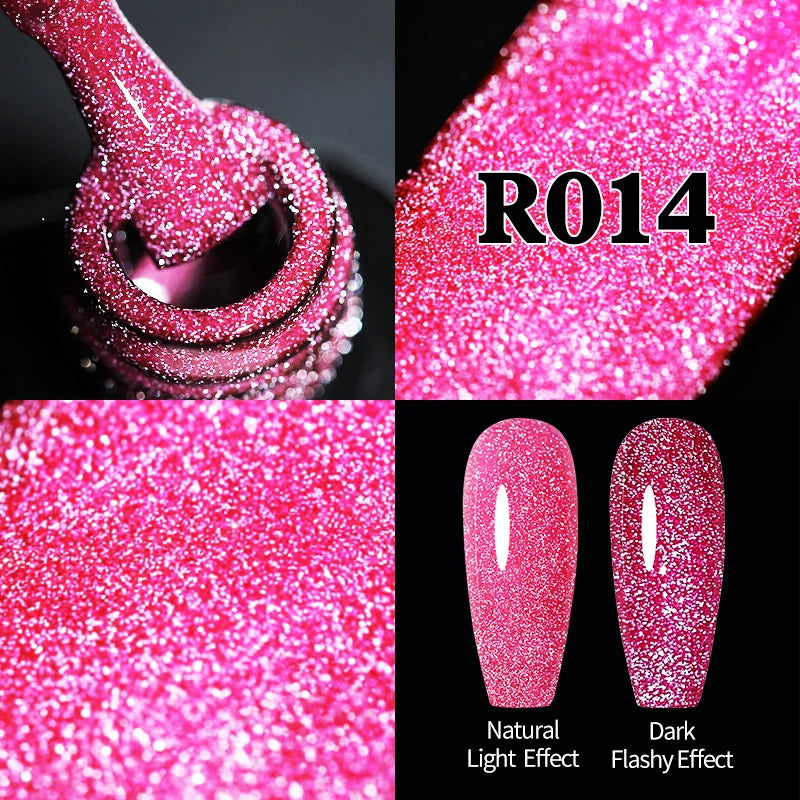 UR SUGAR 7.5ml Champagne Silver Reflective Glitter Gel Nail Polish Laser Sparkling Hybird Soak Off Nail Art UV LED Varnishes