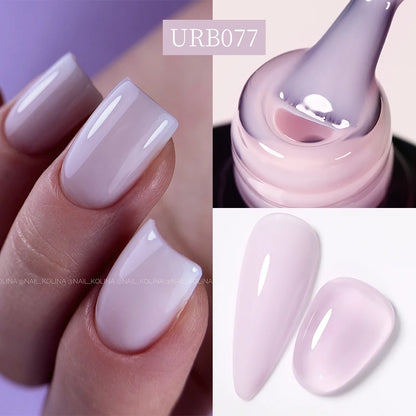 UR SUGAR 7ml Nude Pink Glitter Rubber Base Gel Polish Sparking Sequins Semi Permanent Soak Off Nail Art Varnish All For Manicure