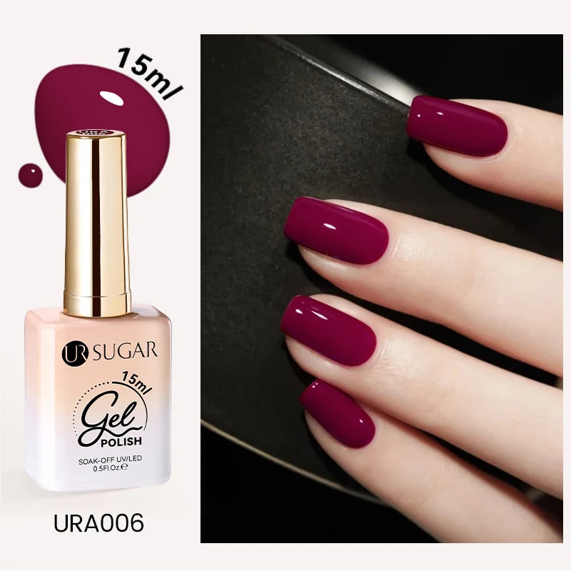UR SUGAR 15ml Cafe Brown Series Color Gel  Autumn Colors Gel Varnishes All For Nails Soak Off UV LED Semi Permanent Nail Art