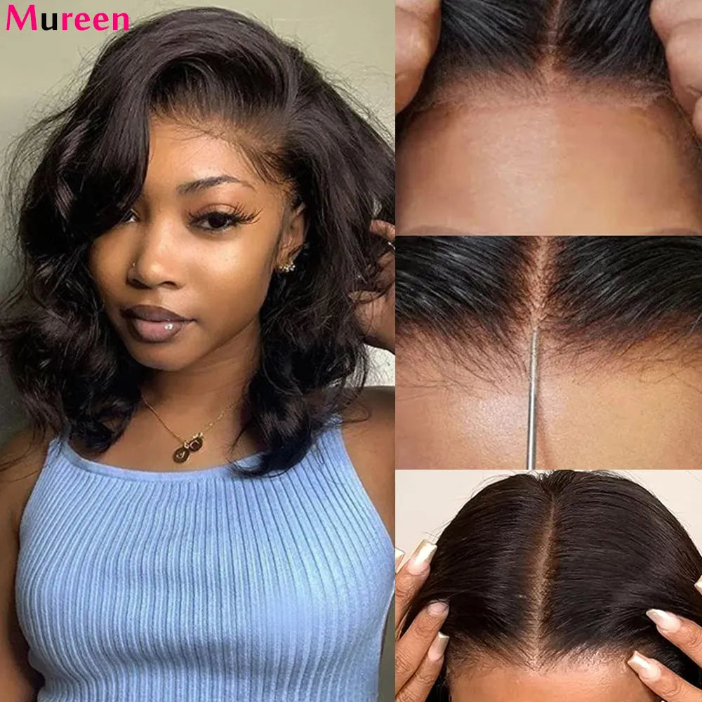 Body Wave Wear And Go Glueless Bob Wigs For Women Ready To Go Human Hair Wigs 4x4 Lace Closure Wig Human Hair Natural Wavy