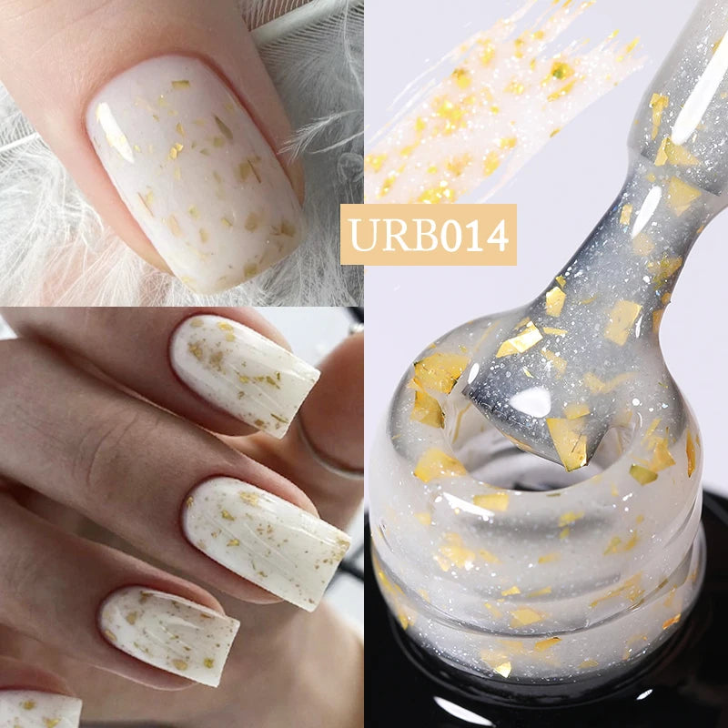 UR SUGAR 7ml Aurora Rubber Base Gel Nail Polish Sparking Glitter Chrome Semi Permanent Soak Off UV LED Nail Art Supplies Vernis