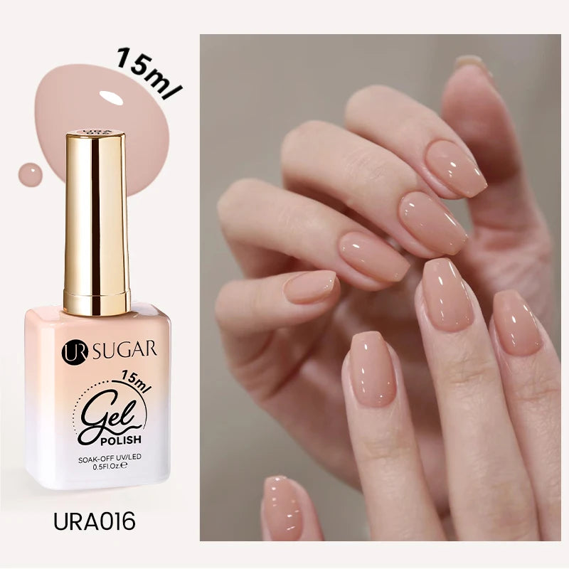 UR SUGAR 15ml Cafe Brown Series Color Gel  Autumn Colors Gel Varnishes All For Nails Soak Off UV LED Semi Permanent Nail Art