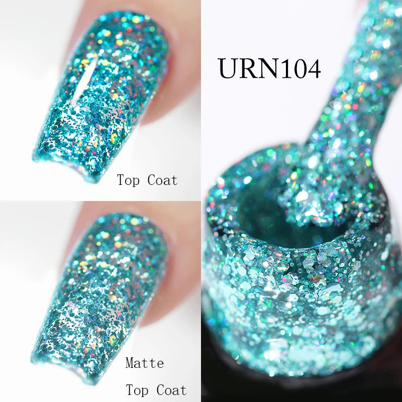 UR SUGAR 7.5ml Glitter Gel Nail Polish Sparkly Sequins UV LED Soak Off Varnish For Manicure Semi Permanent Nail Art Gel Polish