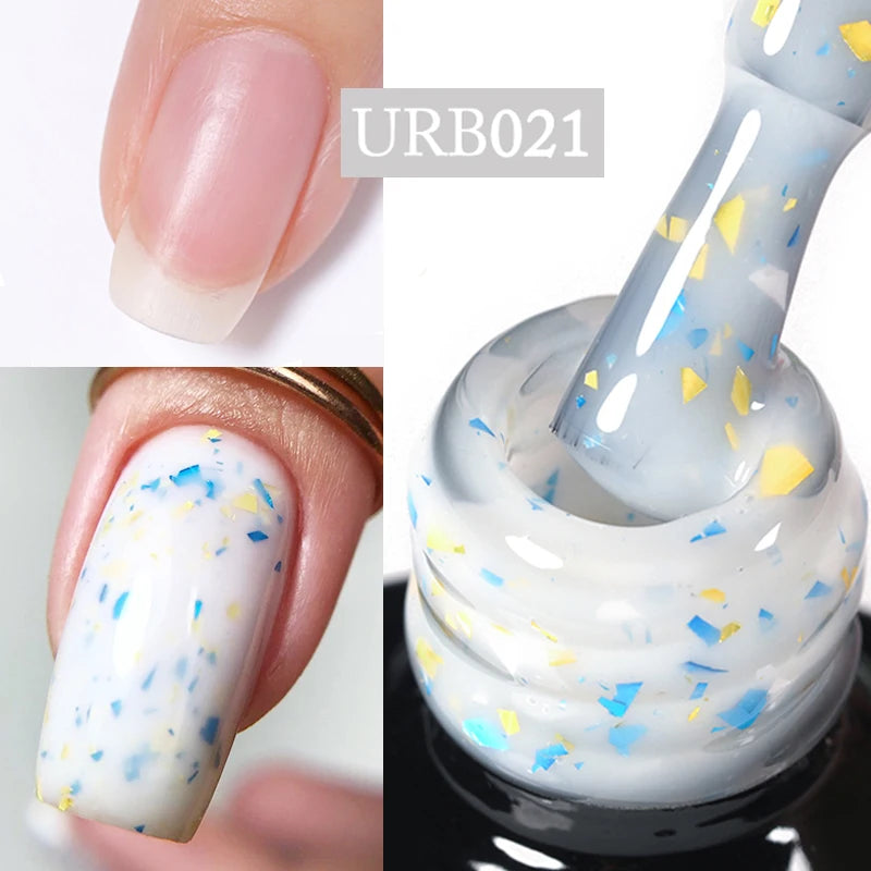 UR SUGAR 7ml Aurora Rubber Base Gel Nail Polish Sparking Glitter Chrome Semi Permanent Soak Off UV LED Nail Art Supplies Vernis