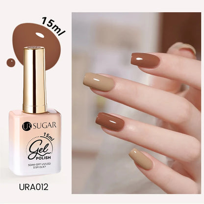 UR SUGAR 15ml Cafe Brown Series Color Gel  Autumn Colors Gel Varnishes All For Nails Soak Off UV LED Semi Permanent Nail Art