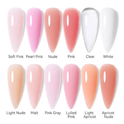 UR SUGAR 15ml Nail Extension Gel Soak Off UV LED Acrylic Crystal White Clear Nude Gel Nail Polish UV Construction Gel