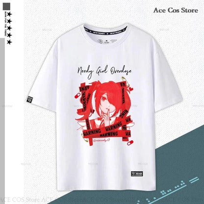 NEEDY GIRL OVERDOSE Kangel Rain Black T-shirt Jirai Kei Graphic Ita Tee Unisex Outfit Top Short Sleeve Kawaii Doujin Clothes
