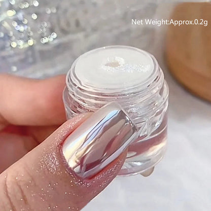 NICOLE DIARY Aurora Nail Powder Chrome Pigment Pearl Metallic Rubbing Dust Chameleon Effect Nail Art Glitter Manicure Decoration