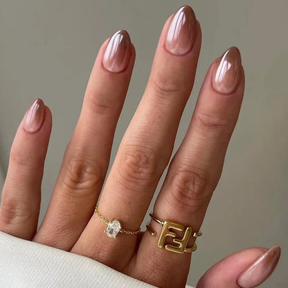 24Pcs White Ice Camellia Short False Nails Art Light Pink Sweet Girls Acrylic Press on Nails Full Cover Removable Fake Nail Set